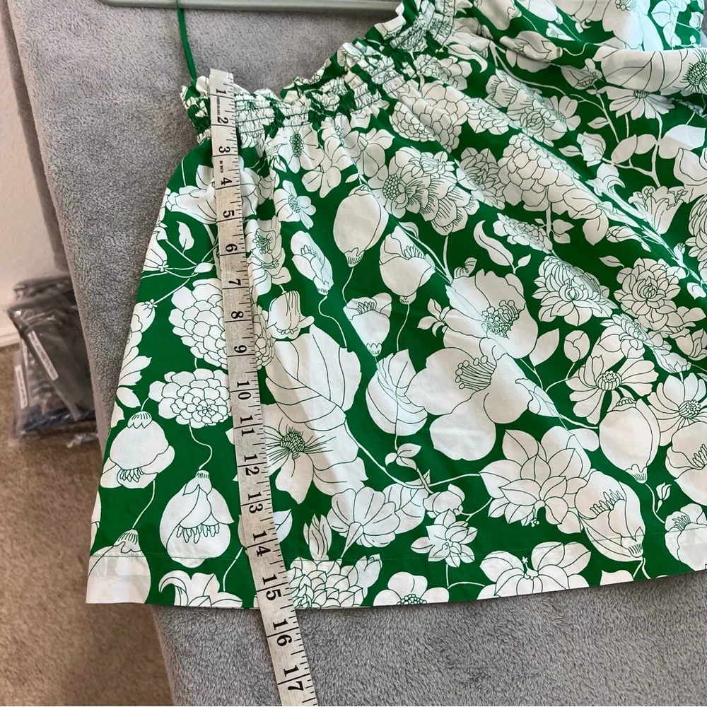 J. Crew Smocked one-shoulder top in Kelly floral size‎ Small